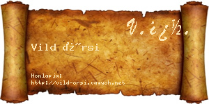 Vild Örsi névjegykártya